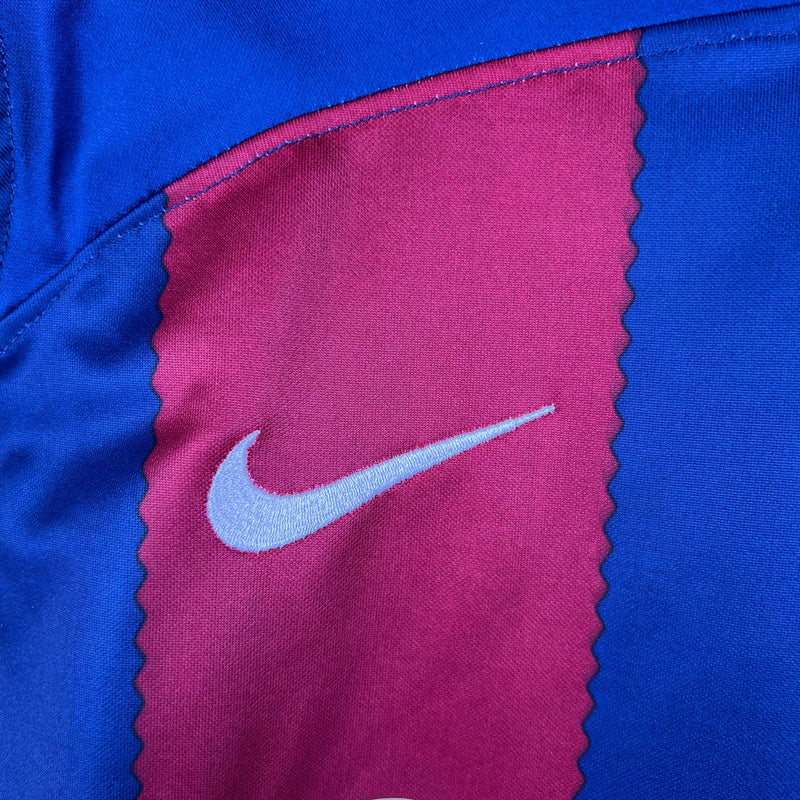 Camisa Manga Longa Barcelona I 2023/24 Torcedor Nike - Masculina